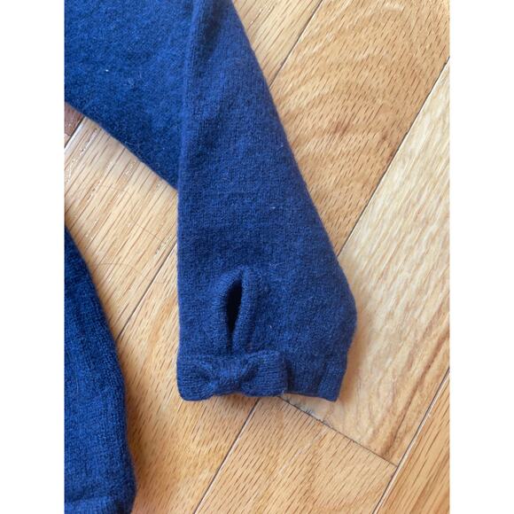 Ralph Lauren Girl's Bow-Trim Cashmere Cardigan 4T Navy - Picture 3 of 5
